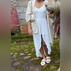 White High-Low Sundress